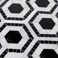 Asian statuary hexagon natural stone tile for dining room