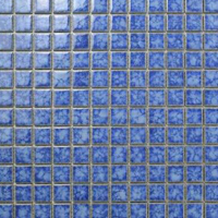 Mosaic style porcelain tiles for pool